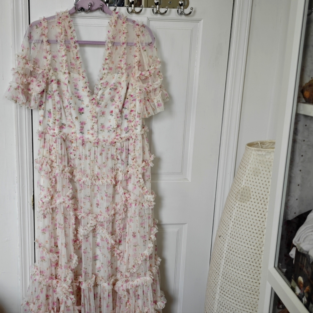 Needle & Thread Midi Floral Dress US14